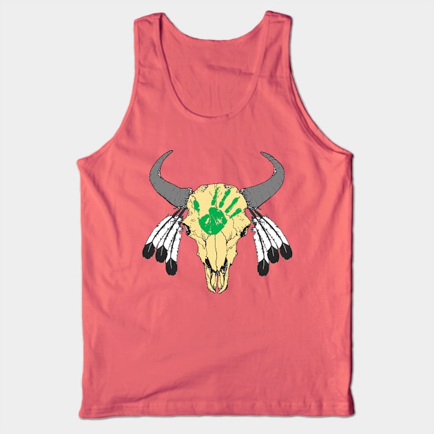 Bison Skull 7 Tank Top by Brightfeather